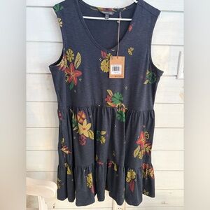 NWT Toad & Co Marley tiered dress true navy floral women’s XL boho vacation